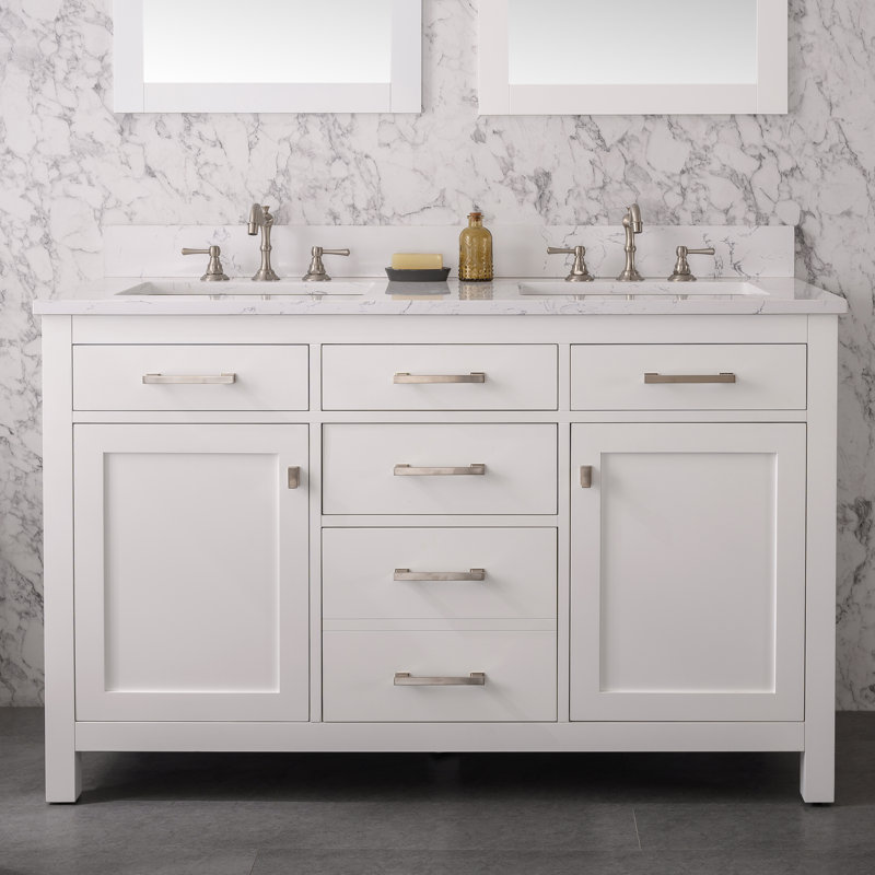 Atencio 54" Double Bathroom Vanity Set & Reviews Joss & Main